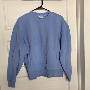 Aritzia Cozy Sweatfleece Perfect Crew Sweatshirt in Dayflower Blue